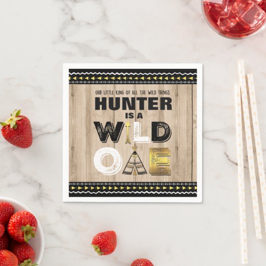 Wild One Birthday Party servet koning van het wild (Insitu)