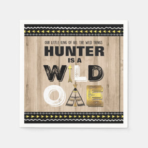 Wild One Birthday Party servet koning van het wild