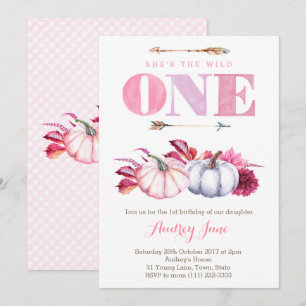 Wild ONE Birthday Party-thema, Herfst 1 Birthday Kaart