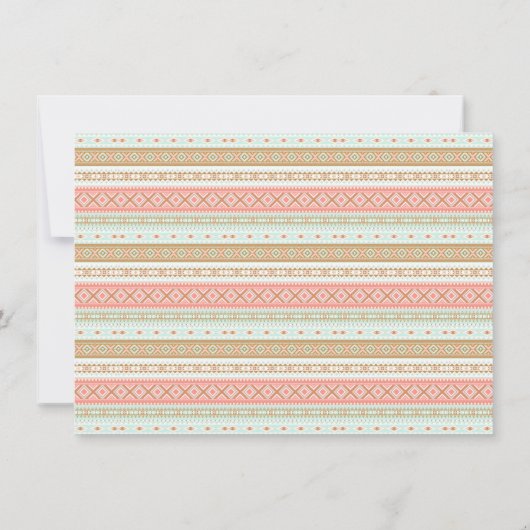 Wild One Birthday Party Tipi Eerste Verjaardag Kaart (Achterkant)