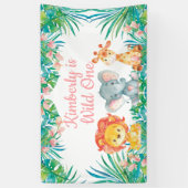 Wild One Birthday personalized banner (Verticaal)