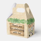 Wild One Birthday Safari Animal Favor Box Bedankdoosjes (Achterkant)