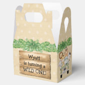 Wild One Birthday Safari Animal Favor Box Bedankdoosjes (Geopend)
