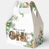 Wild One Birthday Safari Dierenfoto Bedankdoosjes (Achterkant)