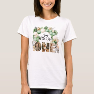 Wild One Birthday Safari Dierenfoto Mam T-shirt