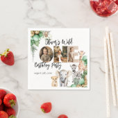 Wild One Birthday Safari Dierenfoto Servet (Insitu)