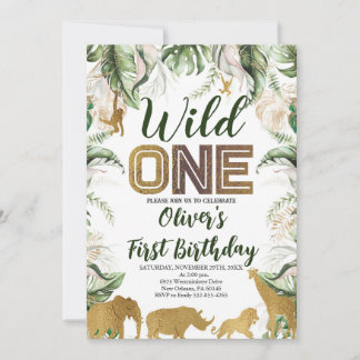 Wild One Birthday, Safari, Oerwoud WILD One Animal Kaart