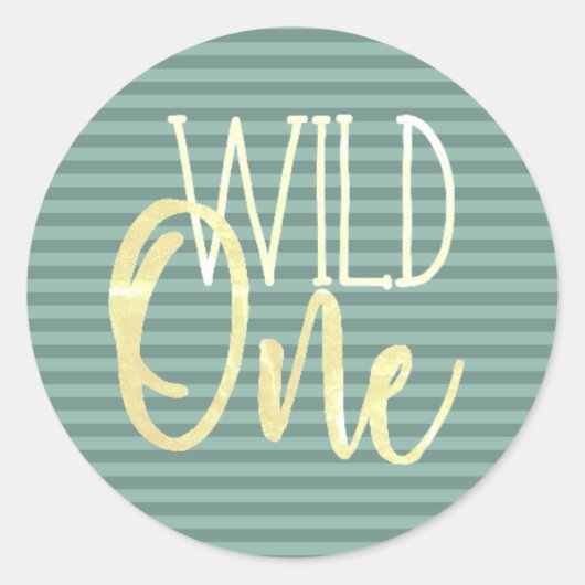 Wild One Birthday Sticker (Voorkant)