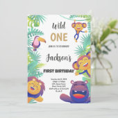 Wild One Birthday Uitnodiging (Staand voorkant)