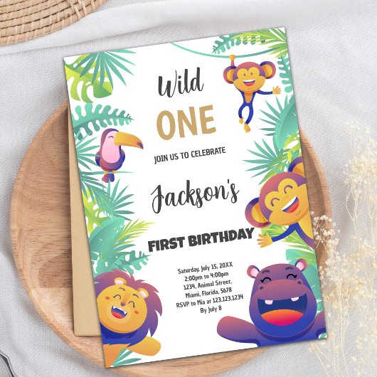 Wild One Birthday Uitnodiging