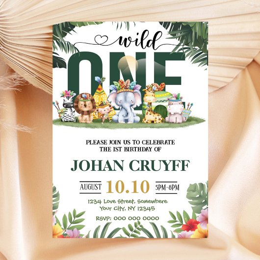 Wild One Birthday Uitnodiging