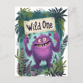 Wild One Birthday Uitnodiging Briefkaart