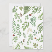 Wild One Birthday Woodland Animals Greenery Invita Kaart (Achterkant)