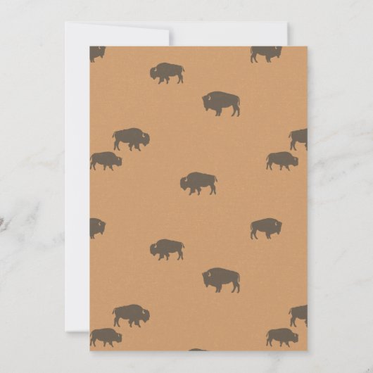 Wild One Bizon Verjaardag Kaart (Achterkant)