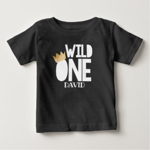 Wild One Black Gold Baby First Birthday Outfit