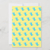 Wild ONE Blue Dinosaur Boy 1e verjaardag Kaart (Achterkant)