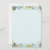 Wild One Blue Gold Party Animal Birthday Invitatio Kaart (Achterkant)