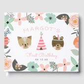 Wild One | Boho Camping Theme First Birthday Party Gastenboek (Voorkant)