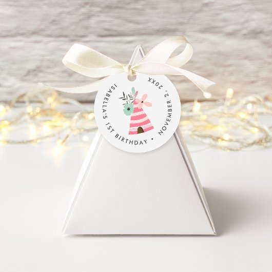 Wild One | Boho Camping Theme Kinderen Birthday Bedankjes Labels
