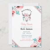 WILD ONE Boho Chic Bloemige Baby Shower Kaart (Voorkant)