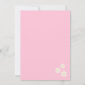 Wild One Boho Daisy Regenboog 1e verjaardag uitnod Kaart (Achterkant)