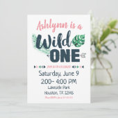 Wild One Boho eerste verjaardag uitnodiging (Staand voorkant)