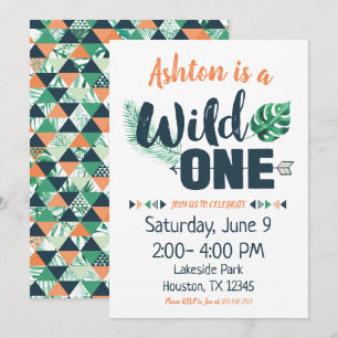 Wild One Boho eerste verjaardag uitnodiging