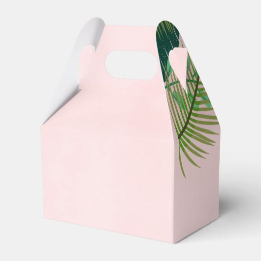 Wild One Boho Flamingo Birthday Party Favor Box Bedankdoosjes (Achterkant)