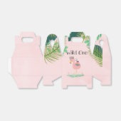Wild One Boho Flamingo Birthday Party Favor Box Bedankdoosjes (Uitgevouwen)