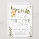 Wild One | Boho Safari All in One Baby shower Kaart (Voorkant)