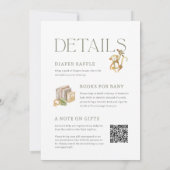 Wild One | Boho Safari All in One Baby shower Kaart (Achterkant)