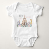 Wild One Boho Safari Birthday Outfit Romper (Voorkant)