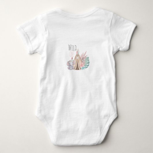 Wild One Boho Safari Birthday Outfit Romper (Achterkant)