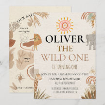Wild One - Boho Safari Eerste Verjaardag