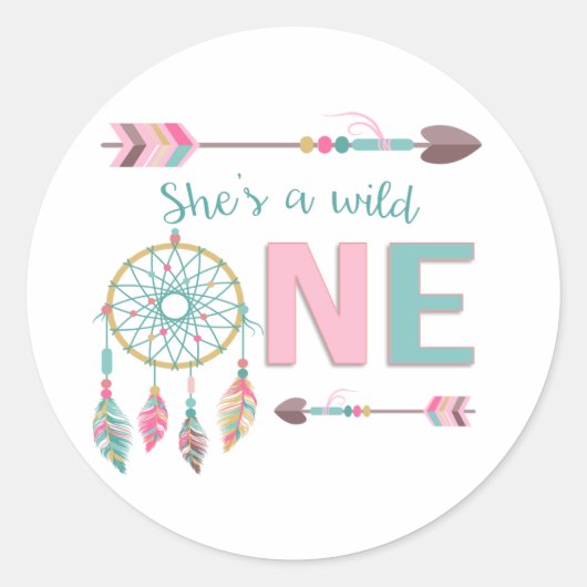 Wild One Boho Sticker (Voorkant)