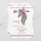 Wild One Boho Style Uitnodiging (Voorkant / Achterkant)