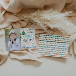 Wild One Boho Tribal Birthday Invitation Kaart