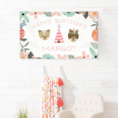 Wild One | Boho Woodland Animals Birthday Party Spandoek (Insitu)