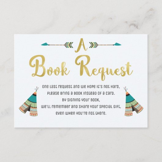 Wild One Book Request Card Informatiekaartje (Voorkant)