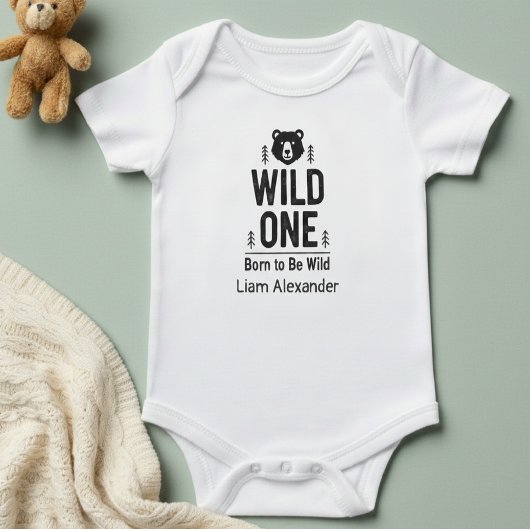 WILD ONE Born to Be Wild Personalized   Bodysuit
