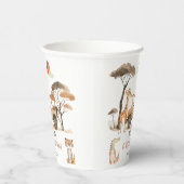 Wild One Boy 1e Verjaardag Safari Papieren Bekers (Rechts)