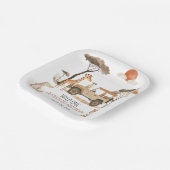 Wild One Boy 1e Verjaardag Safari Papieren Bordje (Gebogen)