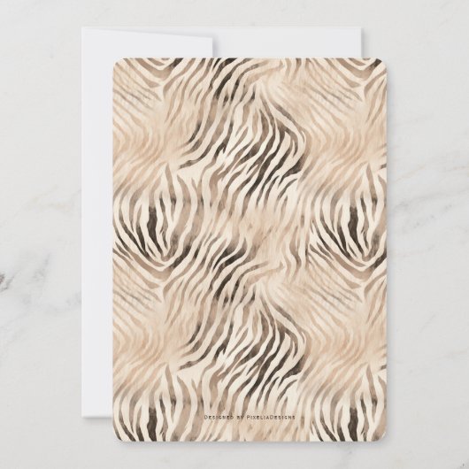 Wild one boy 1st birthday oerwoud safari thema kaart (Achterkant)