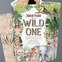 Wild one boy 1st birthday oerwoud safari thema