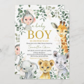 Wild One Boy Baby shower Kaart (Voorkant / Achterkant)