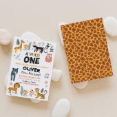 Wild One Boy First Birthday Uitnodiging