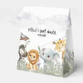 Wild One Boy Safari Jungle Animals  Baby Shower  Bedankdoosjes (Voorkant Zijde)