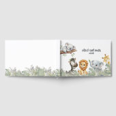 Wild One Boy Safari Jungle Animals Boy Baby Shower Gastenboek (Volledig)
