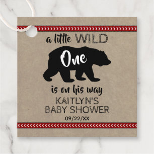 Wild One Boys Baby shower Bedankjes Labels