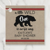 Wild One Boys Baby shower Bedankjes Labels (Voorkant)